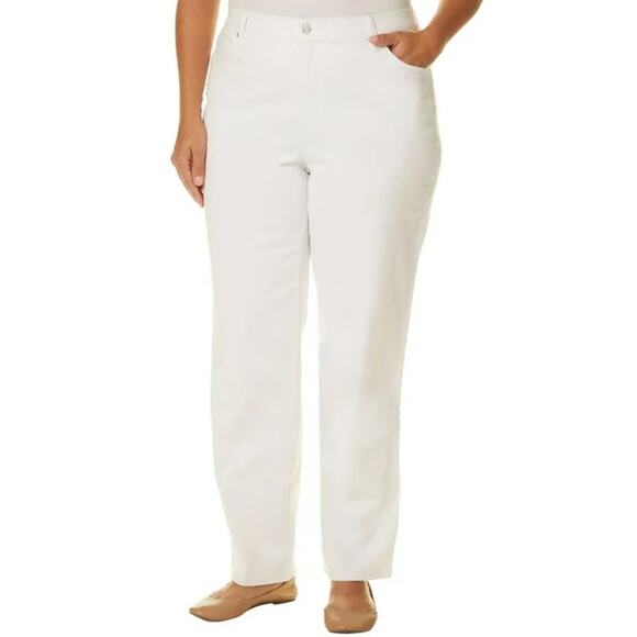 New Gloria Vanderbilt Amanda Jeans White 16 Short - Picture 1 of 7